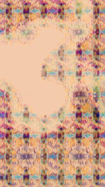 Çiçekler bej ve nötr renklerde. Raster illüstrasyonu. Çiçek süslemeli çizim deseni.