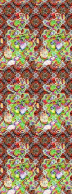 Raster deseni. Küçük çiçekteki sevimli çiçek deseni. Tarafsız ve yeşil renklerde. Soyut çiçek çizim kalıbı arka planı. Raster illüstrasyonu.