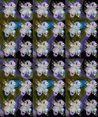 Tony 'nin kumaş kalıbını çiz. Raster illüstrasyonu. Küçük çiçekteki sevimli çiçek deseni. Modaya uygun kumaş deseni.