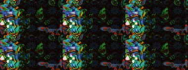 Moda baskıları için zarif bir şablon. Küçük renkli çiçekler. Motley illüstrasyonu. Küçük çiçekte güzel bir desen. Siyah ve gri çiçekli bahar çiçekleri.