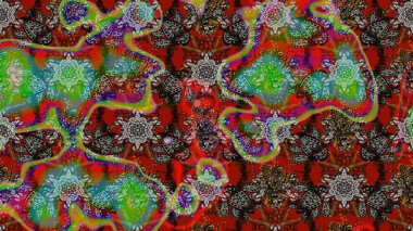 Sketch Colour Spring Theme eskiz kalıbı. Sevimli çiçek raster deseni. Düz Çiçek Elementleri Tasarımı. Gri ve kahverengi renkte çiçekler.