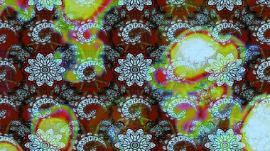 Yumuşak, yeşil ve nötr renklerde bahar çiçekleri. Yaprak ve çiçeklerin suluboya resimleri, yeşil ve nötr renkler üzerine çizimler. Raster illüstrasyonu.