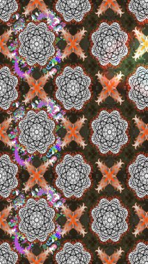 El çizimi Raster çizimi. Parlak elementlerin. Çizim çiçek deseni duvar kağıdı, web sitesi arkaplanı, paket kağıdı, davetiye, broşür, pankart veya web sitesi için kullanılabilir.