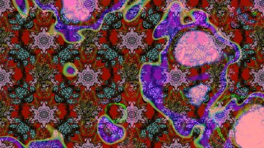 Çiçek kompozisyonu, el boyası, hassas şablon. Sevgililer günü ve tebrik kartı konsepti için şık bir davetiye. Manzaralı çiçek deseni. Üst görünüm, yumuşak kahverengi ve kırmızı renk.