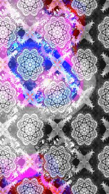 Kızılderili desenli desenli desenli şal deseni. Etnik Mandala süsü. Raster Henna dövme stili. Tekstil, tebrik kartı, boyama kitabı, telefon kılıfı baskısı için kullanılabilir.