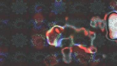 Suluboya elle çizilmiş çiçek desenli eskiz deseni. Parlak renkli fantezi çiçekleri, yapraklar, tomurcuklar kahverengi ve gri renklerde kahverengi ve gri.