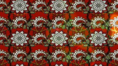 Çiçekli çiçek deseni, suluboya. Küçük çiçekte güzel bir çiçek deseni var. Raster deseni.