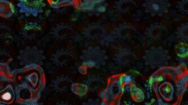 Moda baskıları için zarif bir şablon. Küçük çiçekte güzel bir desen. Küçük renkli çiçekler. Robot resim. Motley illüstrasyonu. Çiçekli yaz çiçekleri.