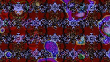 Raster illüstrasyonu. Şirin çiçek elementleri. Renkli Bahar Teması eskiz kalıbı. Taslak desenli, modaya uygun kumaş deseni. Düz Çiçek Elementleri Tasarımı.