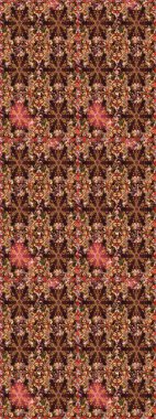 Renkli Bahar Teması eskiz kalıbı. Düz Çiçek Elementleri Tasarımı. Raster illüstrasyonundaki çiçek desenli çizim. Süslü kumaş deseni.