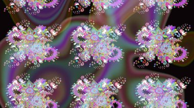 Kahverengi ve nötr renklerde çiçekler. Raster illüstrasyonu. Çiçek desenli eskiz, vuruşlar, sıçramalar, yaz çiçekleri..