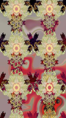 Etnik Mandala süsleme. Kullanılabilir Tekstil, tebrik kartı, boyama kitabı, telefon durumda yazdırma için. Raster kına dövme tarzı. Hint çiçek desenli madalyon desen.