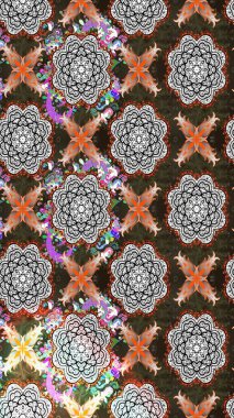 Gri ve kahverengi renkler üzerine çiçek desenli çizimler, el yapımı papatyalar, papatyalar. Tekrar eden çiçek arkaplanı, zarif gri ve kahverengi çiçek duvar kağıdı.