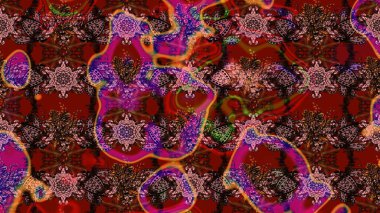 Elle çizilmiş sonbahar çiçeği deseni. Kahverengi ve kırmızı renkte çiçekler. Doodle tarzı. Tekstil ve kapak tasarımı için mükemmel. Renkli kahverengi ve kırmızı çizim deseni.