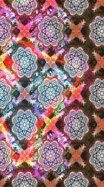 Moda arka planında parlak buketler. Raster illüstrasyonu. Kumaş, duvar kağıdı ve kağıt üzerine baskı yapmak için gelişen arka plan. Eski usul küçük çiçekli şirin bir eskiz deseni..