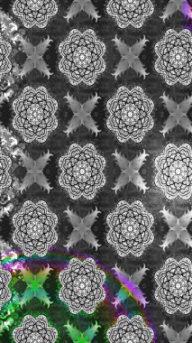 Suluboya stilinde gri ve nötr renklerde. Küçük çiçekli yay deseni çiz. Raster illüstrasyonu.