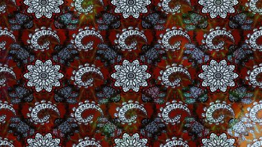 Nazik, narin çiçek arkaplanı. Kahverengi ve siyah renkli çiçekler. Raster çiçek desenli ve çiçekli..