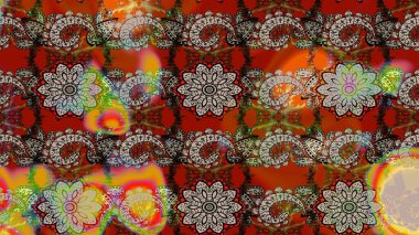 Nazik romantik baskı. Tatil havası. Raster güzel bir çiçek deseni çizmiş. Bahar mevsimi.