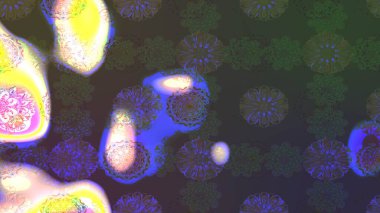 Davetiye ve kartpostal tasarımı için dekoratif çiçek unsurları. Yapraklı çizim şekli. Tekstil için figür. Şirin, zarif çiçekler Raster illüstrasyonu. Poster veya kapak için arkaplan.