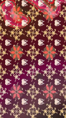 Kahverengi renkli çiçekler. Gömlek, arka plan modelini çiz. Tropik çiçekler.