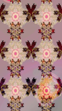 Organik elementler. Raster deseni. Botanik çizim kalıbı. Suluboya etkisi.