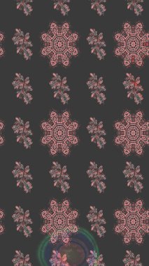 Düz Çiçek Elementleri Tasarımı. Renkli Bahar Teması eskiz kalıbı. Gri ve pembe renkli çiçekler. Raster illüstrasyonunda çiçek deseni çizimi.