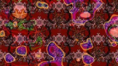 Küçük bir çiçekte eskiz deseni. Güzel kumaş deseni. Hoş bir çiçek geçmişi var. Raster illüstrasyonu.