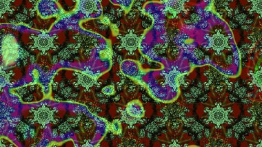 Yeşil ve gri renkte yaz çiçekleri. Raster illüstrasyonu. Raster çiçek desenli ve çiçekli..