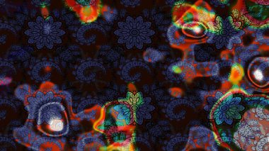 Suluboya çizim kalıbı. Suluboya tarzında siyah ve gri renkte çiçekler. Çiçek izi.