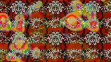 Eskiz klasiği. Düz Çiçek Elementleri Tasarımı. Raster Şirin kumaş deseni. Renkli Bahar Teması çizim şablonu.