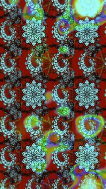 Çiçek arkaplanlı soyut zarafet eskiz deseni. Raster Güzel kumaş deseni.