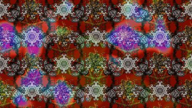 Silk scarf with blooming flowers. Gray and brown on gray and brown. Retro textile design collection. Abstract sketch raster pattern with hand drawn floral elements. 1950s-1960s motifs.