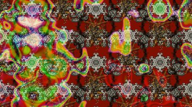 Raster illüstrasyonu. Eski usul. Tomurcukları çiçek olan sevimli bir çiçek deseni. Eskiz geçmişi. Kumaş, tekstil, duvar kağıdı baskısı için. Raster..