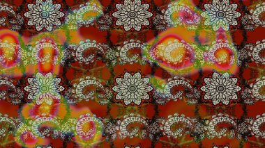 Raster. Güzel suluboya çiçekler, parlak resimler ilham verici ve kahverengi çiçek desenli eskiz arka planı..