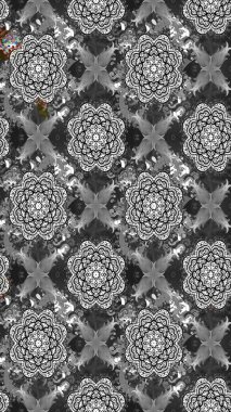 Raster illüstrasyonu. Klasik çiçek tasarımı elementleri. Tarafsız ve gri kıvırcık çiçekler nötr ve gri renklerde şekillenir.