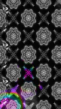 Robot resim. Küçük renkli çiçekler. Çiçekli yaz çiçekleri. Küçük çiçekte güzel bir desen. Moda baskıları için zarif bir şablon. Motley illüstrasyonu.