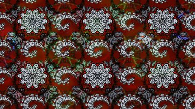 Modern gelişim, gri ve kırmızı raster arka plan duvar kağıdı çizimi, klasik çizgili, desenli desenli çiçekler, çiçekli süsler. Çiçekli el çizimi çizimi deseni.