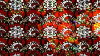 Bahar çiçekleriyle güzel bir çiçek deseni çizmişsin. Güzel kumaş deseni. Raster illüstrasyonu.