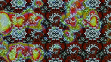 Moda baskıları için zarif bir şablon. Motley illüstrasyonu. Küçük çiçekte güzel bir desen. Küçük renkli çiçekler. Yeşil ve tarafsız çiçekli bahar çiçekleri.