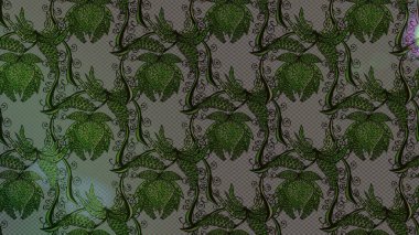 Eskiz geçmişi. Raster illüstrasyonu. Tomurcukları çiçek olan sevimli bir çiçek deseni. Kumaş, tekstil, duvar kağıdı baskısı için. Raster. Antika retro tarzı.