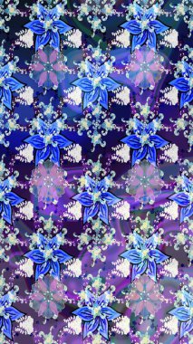 Of doodle elements. Hand drawn Raster illustration. Sketch flower pattern can be used for wallpaper, website background, wrapping paper, invitation, flyer, banner or website.