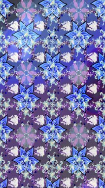 Renkli Bahar Teması eskiz kalıbı. Raster Şirin kumaş deseni. Düz Çiçek Elementleri Tasarımı. Eskiz klasiği.