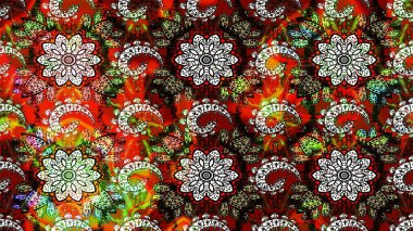 Flowers on black and red colors. Hand drawn sketch autumn floral flower pattern. Perfect for textile, cover design. Doodle style. Colorful black and red sketch pattern.