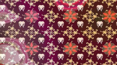 Raster çiçek desenli çiçek deseni, yapraklar, dekoratif elementler, sıçrama, lekeler, el çizimi kontur çizgileri ve Doodle çizim stili, grafik raster çizim çizimi.