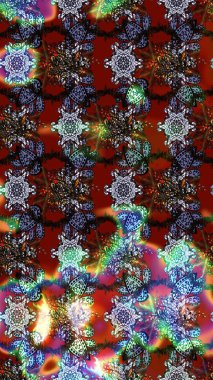 Süslü kumaş deseni. Renkli Bahar Teması eskiz kalıbı. Düz Çiçek Elementleri Tasarımı. Raster illüstrasyonunda çiçek deseni çizimi.