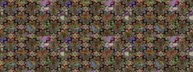 Suluboya, elle çizilmiş. Eskiz arkaplan modeli. Raster illüstrasyonu. Gri ve kahverengi yapraklı yabani çiçekler.