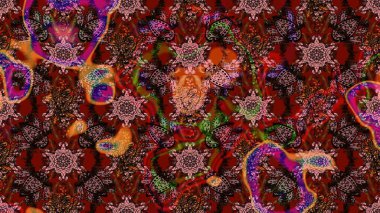 Yumuşak pamuk tasarımı. Yumuşak fayans. Paketleme, tekstil, duvar kâğıdı için çiçek eskizi. Klasik çiçek desenli. Raster taze dokusu.