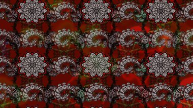 Raster çiçek desenli çiçek deseni, yapraklar, dekoratif elementler, sıçrama, lekeler, el çizimi kontur çizgileri ve Doodle çizim stili, grafik raster çizim çizimi.