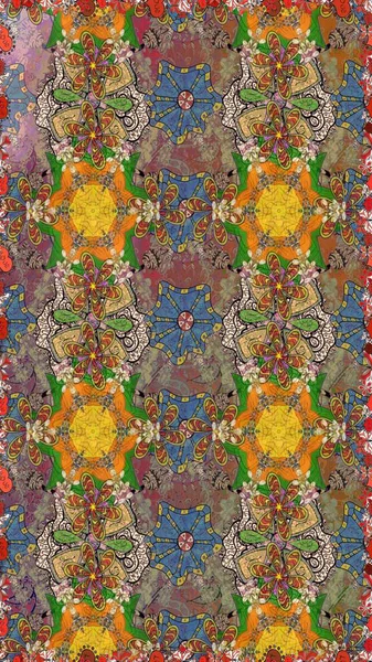 Tekstil, kumaş, kapaklar, duvar kağıtları, baskı, naylon, koleksiyon defteri, örgü, dekupaj için güzel bir eskiz. Millefleur 'lar. Küçük kahverengi çiçekli oldukça eski bir besin torbası deseni..