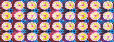 Tarafsız renklerde etnik çiçeklerle süslenmiş zarif bir eskiz. Asya Tekstil 'inde Raster Çiçek İllüstrasyonu.